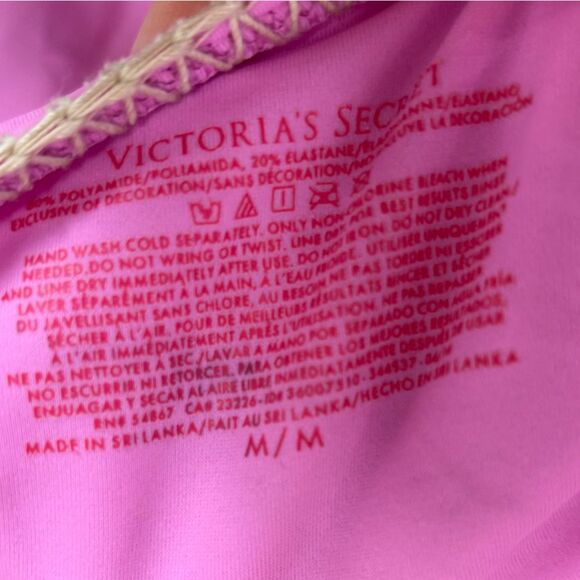 Victoria’s Secret Pink One Piece Swimsuit low v neck size medium - Picture 5 of 6